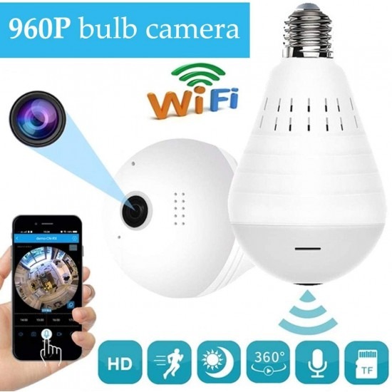 1080P Fisheye 360° Bulb Shape Panoramic Wireless Wifi IP CCTV Security Camera ( 1 Month Warranty)  Previous product    Next product   5 ★